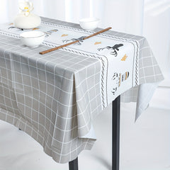 Waterproof Printed Tablecloth Anti-scalding Coffee Table Cover for Dining Table