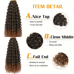 45 72 Cm Deep Wave Twist Crochet Hair Extensions Synthetic Ocean Wave