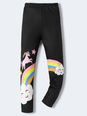 Toddler Girls Rainbow Unicorn Graphic Leggings Pants