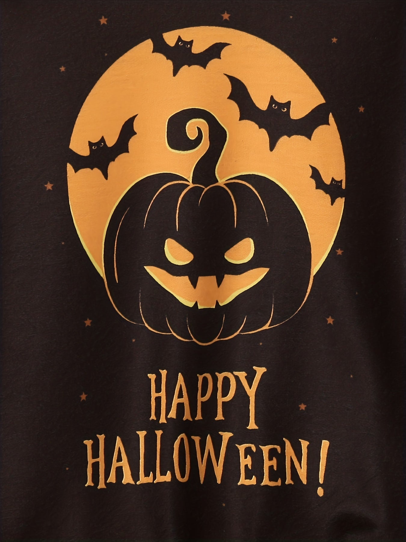 Toddler Boy's Pumpkin Pattern Outfit 2pcs Sweatshirt & Sweatpants Set