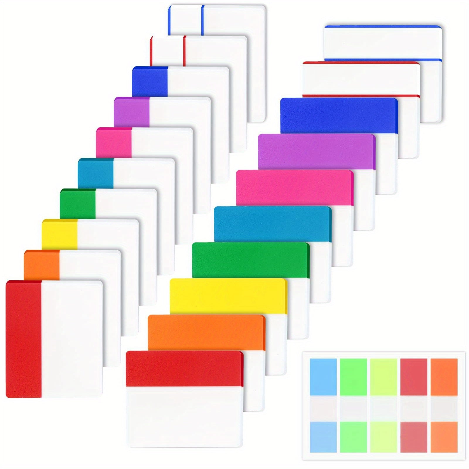 500pcs 5.08cm Writable Sticky Index Tabs Flags