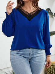 Casual Blouse V Neck Top