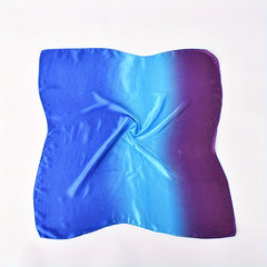 Tie Dye Gradient Bandana Vintage Square Scarf Satin Neckerchief Silk