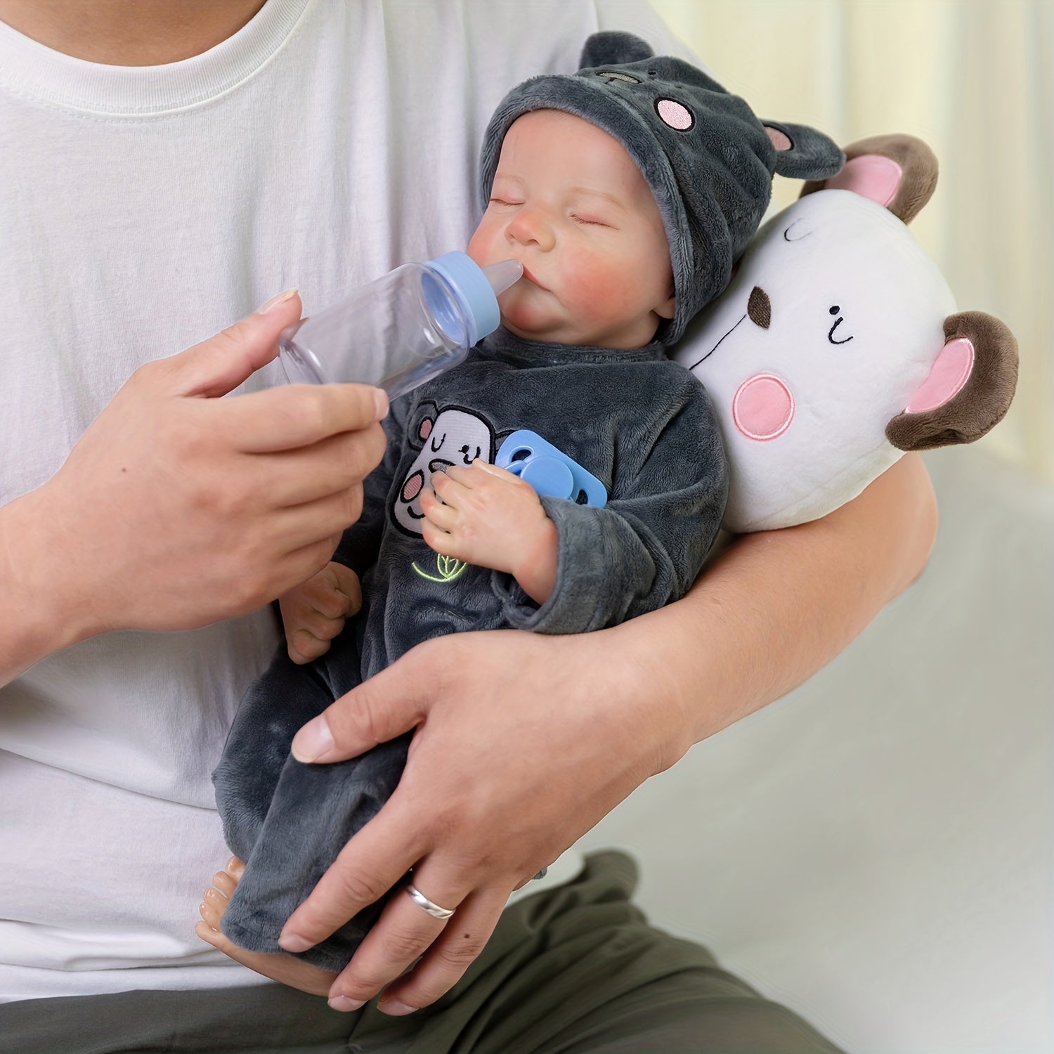 Realistic 72 cm Reborn Baby Doll Soft Vinyl Body Lifelike Newborn Baby Doll