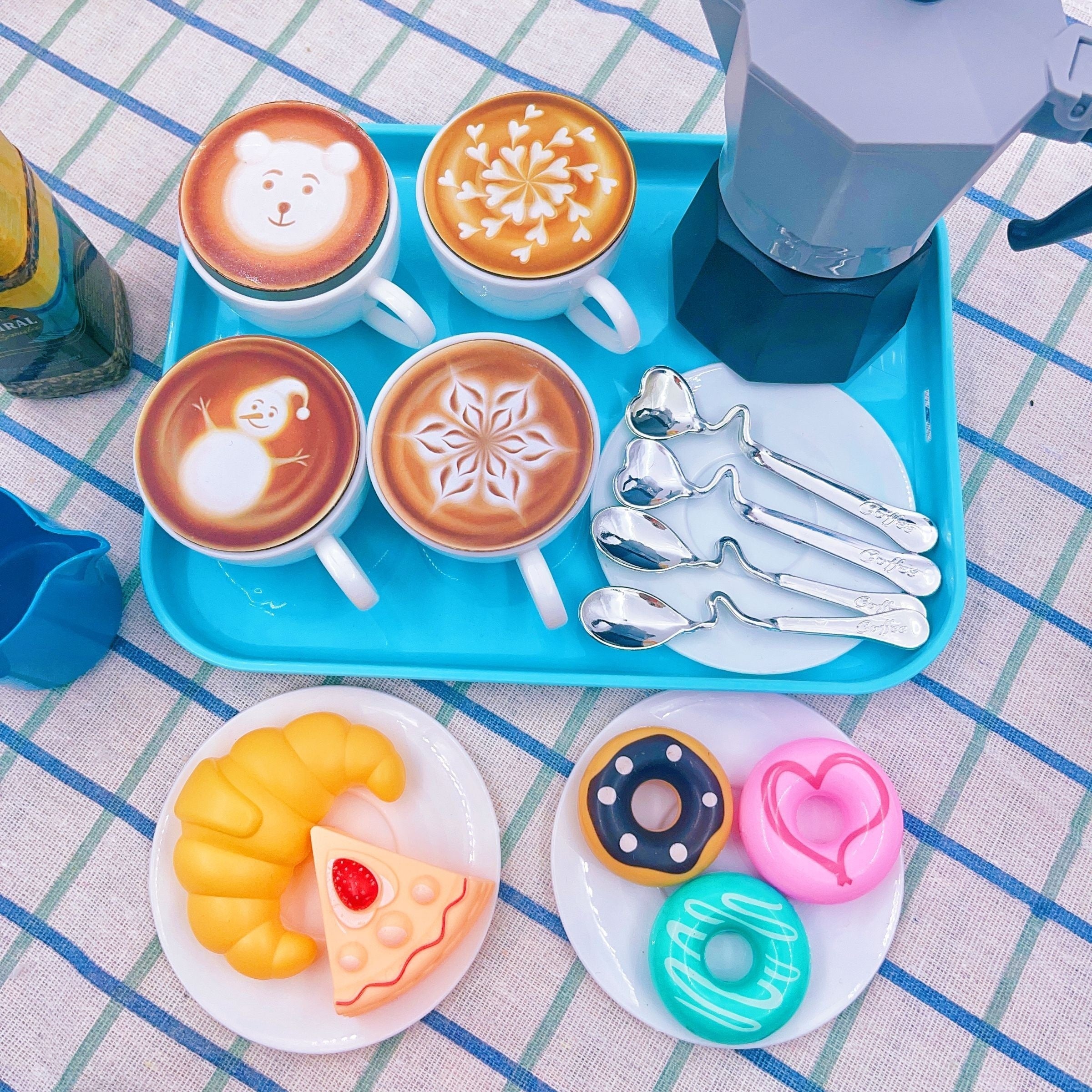 25pcs Afternoon Tea Coffee Toy Set for Kids Pretend Play Gift