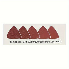 78pcs Oscillating Tool Detail Sanding Pads Kit Woodworking Accessories