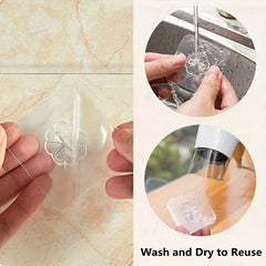 20pcs 6x6cm Strong Load-bearing Wall Shelf Cup Suction Cup Self