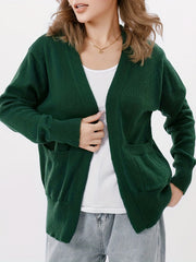 Open Knit Cardigan Loose Casual Sweater for Women