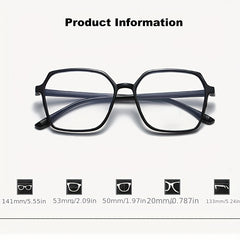 Jelly Reading Glasses Ultralight Polygon Presbyopic Eyeglasses for Women Men