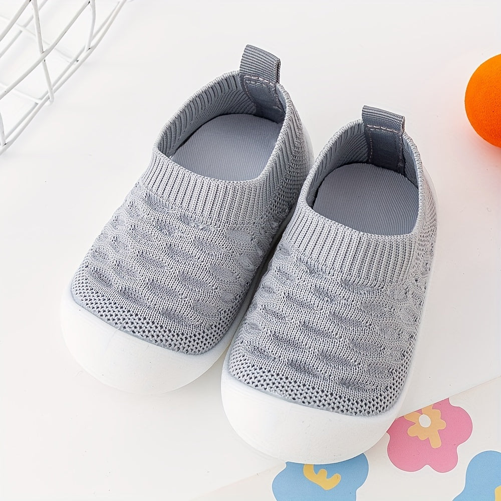 Breathable Woven Sneakers for Baby Boys Lightweight Slip On Shoes