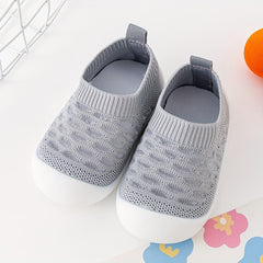 Breathable Woven Sneakers for Baby Boys Lightweight Slip On Shoes