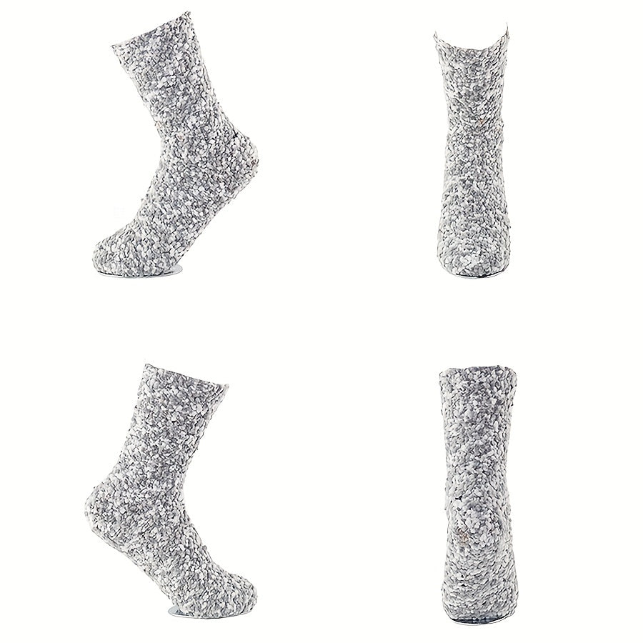 2 Pairs Warm Fuzzy Floor Socks Women's Stockings