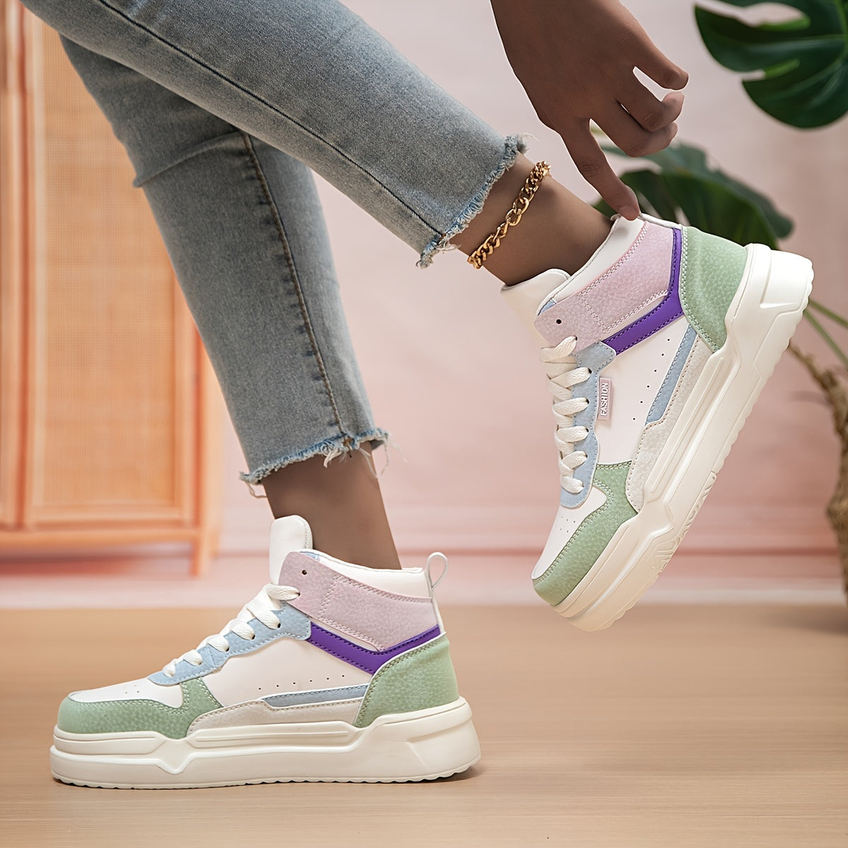 Women's Heighten Chunky Sneakers Faux Leather