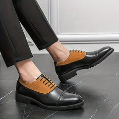 Men's Block Derby Shoes Non Slip Dress Shoes For Wedding Business