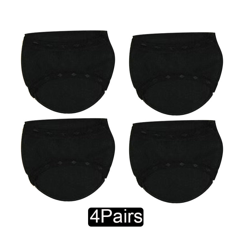4 Pairs Invisible Silicone Non-slip Open Toes Socks Women's Stockings
