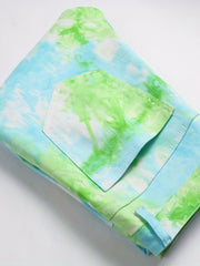Tie Dye Print Slim Fit Jeans Mens Casual Street Style Denim Pants
