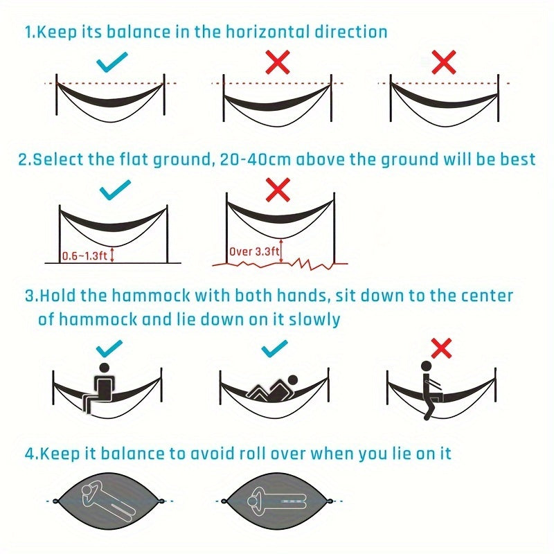 Quick Opening Mosquito Net Hammock for Camping