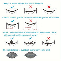 Quick Opening Mosquito Net Hammock for Camping