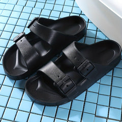 Men's Buckle Strap Slip On Sandals, Assorted Colors