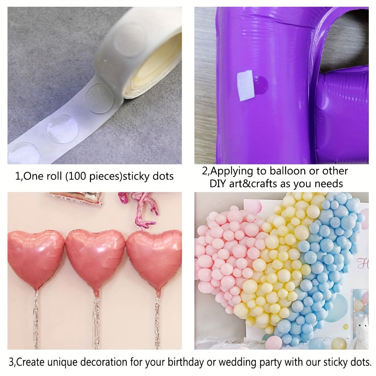 Balloon Wreath Kit 28pcs with Knotting Tool, Adhesive Stickers, Clips