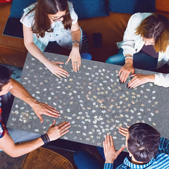 1000 Piece Puzzle Mat with Foldable Storage Blanket Dark Grey