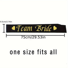 Bridal Shower Sashes Set Bride to Be & Team Bride for Hen Party