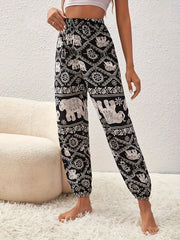 Women's Plus Elephant Print Lounge Pants