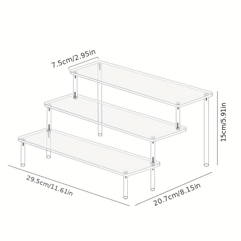 Acrylic Perfume Organizer Ladder Display Rack Storage Stand