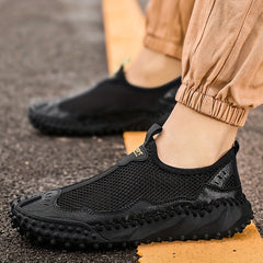 Men's Breathable Mesh Slip On Loafer Shoes Lightweight Anti skid Walking Shoes