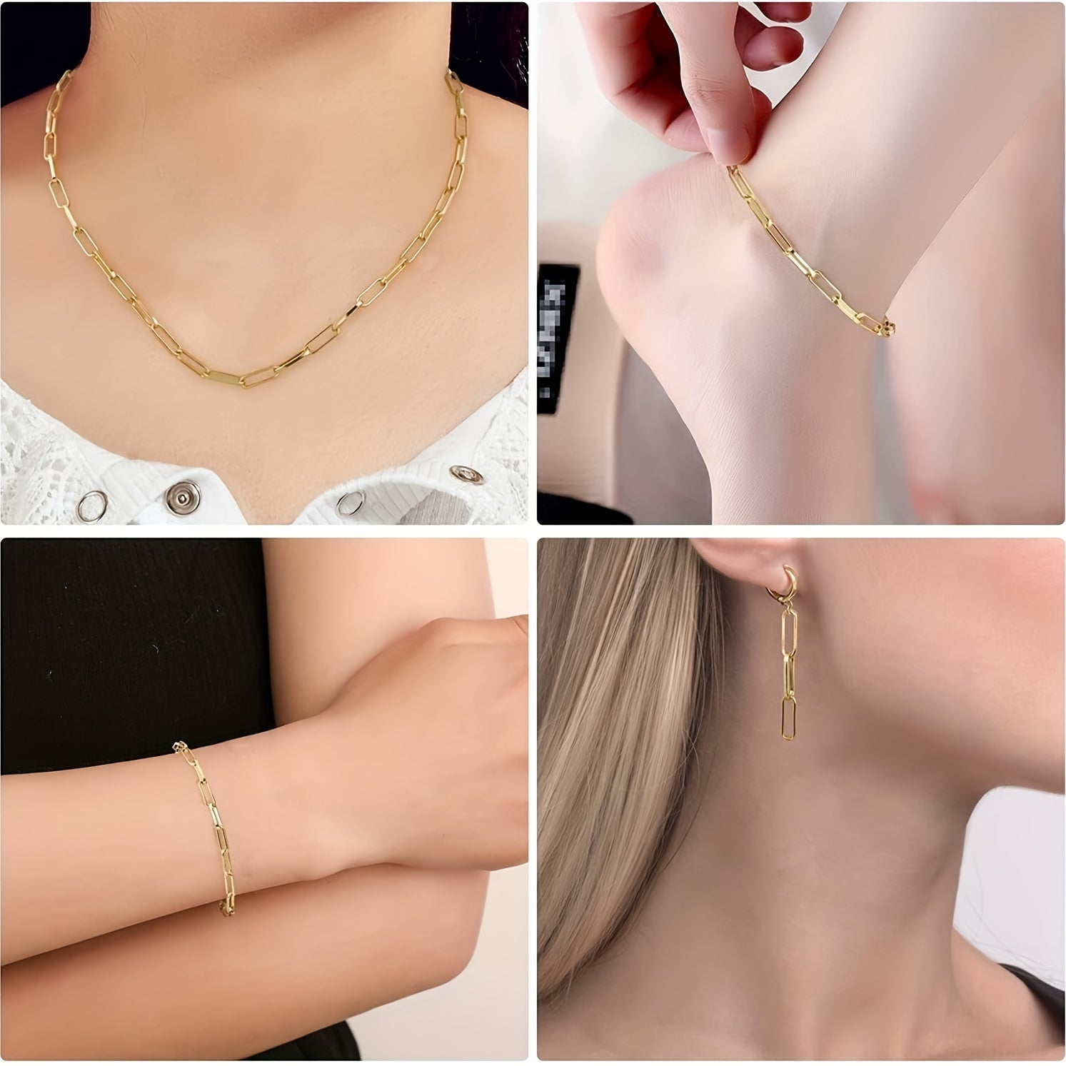 6ft Stainless Steel Chain Jewelry Making DIY Necklace Earrings Bracelets