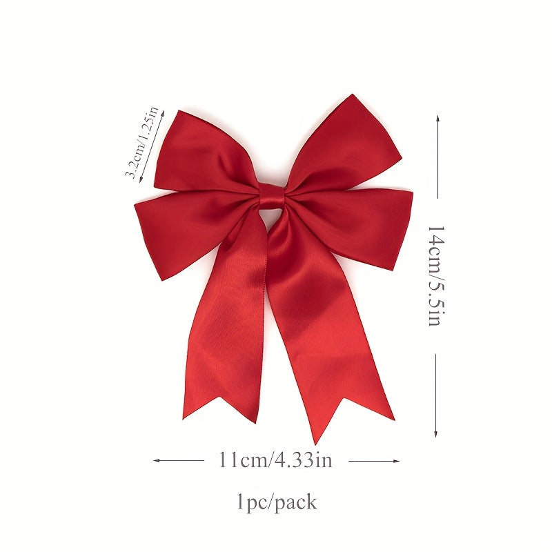 1pc DIY Polyester Ribbon Swallowtail Large Bow Red Gift Packaging Accessories