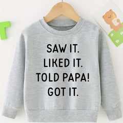 Letter Print Boys Casual Pullover Sweatshirt