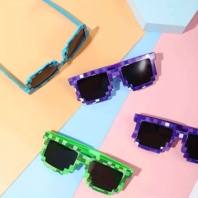Mosaic Frame Sunglasses UV400 Square Glasses Beach Party Club