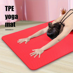 TPE Non-slip Yoga Mat Thicken Widen Mute Anti-shock Fitness Mat Home Workout