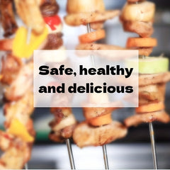 50pcs Stainless Steel BBQ Skewers High Temp Resistant Easy to Clean