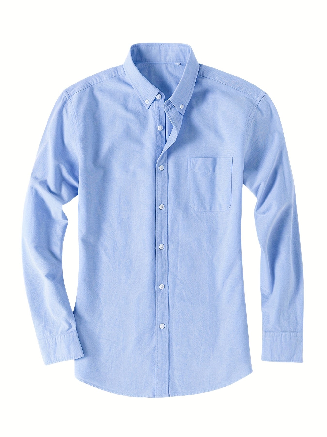 Men's Square Neck Button Up Shirt with Chest Pocket