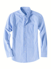 Men's Square Neck Button Up Shirt with Chest Pocket