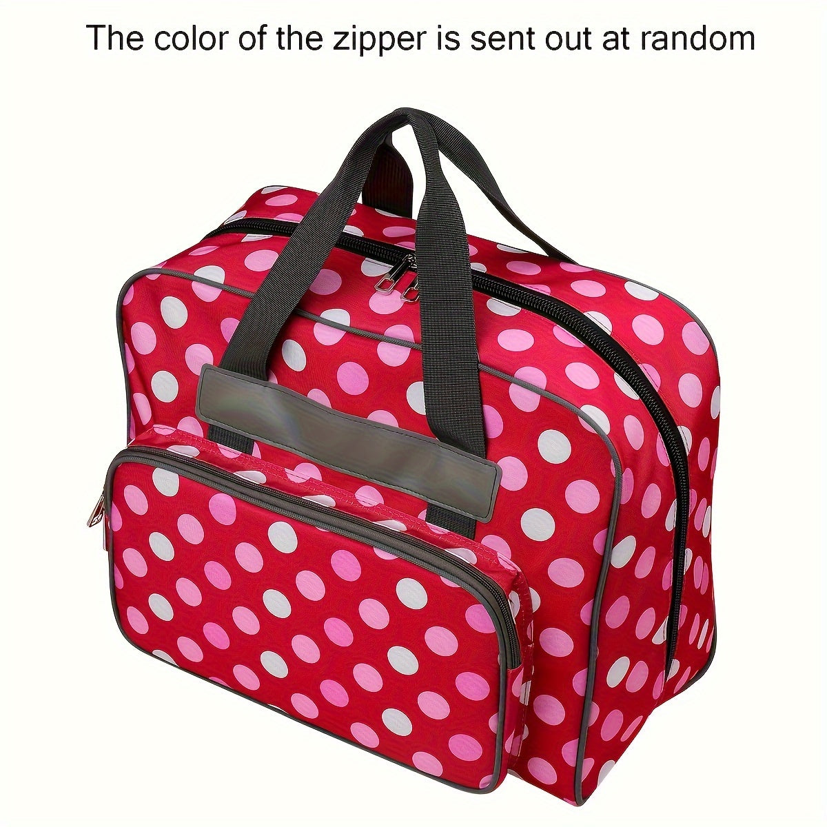 Sewing Machine Storage Bag Red Polka Dot Tote Bag