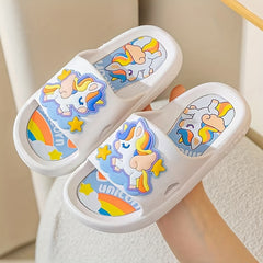 JIAGEYA Cartoon Slippers Baby Girls Non Slip Lightweight Open Toe Slippers