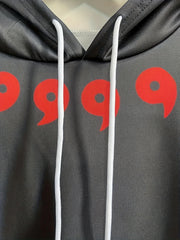 Flame Print Hoodies Men Graphic Hoodie Loose Pullover