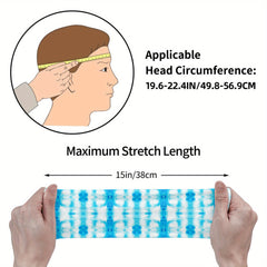 Men'S Tie Dye Headband & Swirl Pattern Breathable Stretchy Fabric for Sports Gym