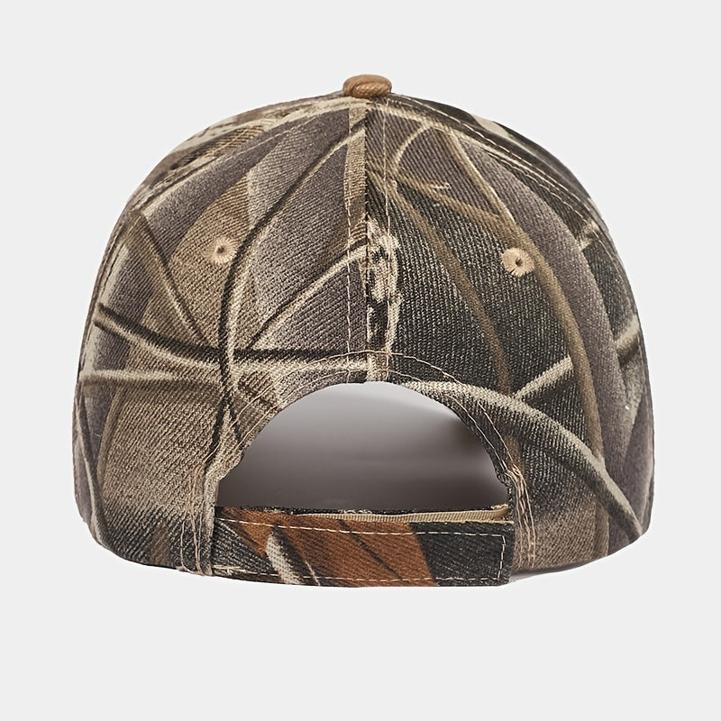 Deer Embroidery Camo Baseball Cap Outdoor Fishing Sunscreen Peaked Cap