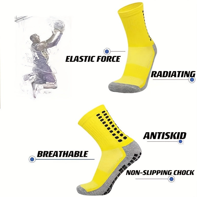 Breathable Non-slip Cotton Crew Socks for Sports