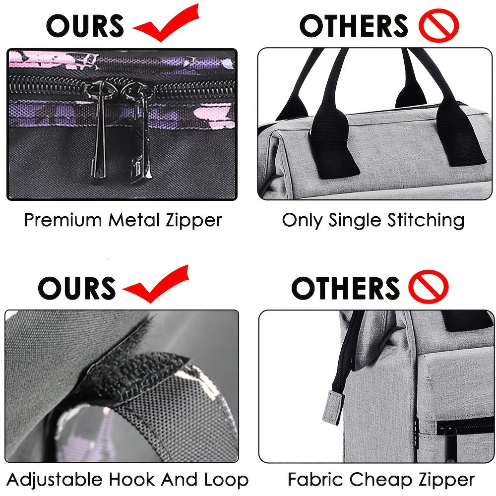Large Insulated Lunch Bag For Women Leakproof Cooler Bag Expandable Capacity