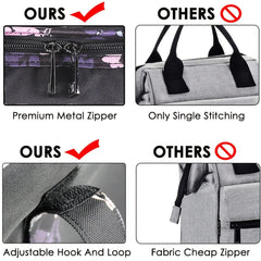 Large Insulated Lunch Bag For Women Leakproof Cooler Bag Expandable Capacity