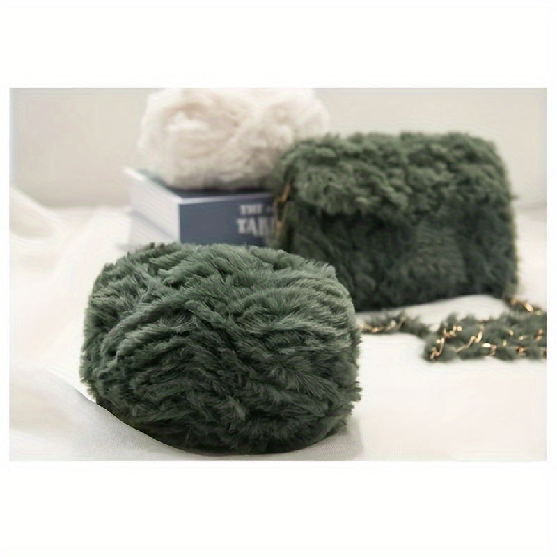 3pcs Soft Thick Mink Fur Faux Fur Yarn Eyelash Yarn For Crochet DIY Crafts