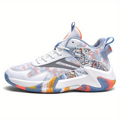 Men's Block Basketball Shoes Comfy Non Slip Sneakers For Training