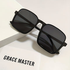 Square Half Frame Sunglasses - Retro Look for Men and Women