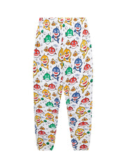 Boys Shark Print Pajamas Set Long Sleeve Top & Pants Kids Clothes