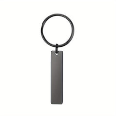 Stainless Steel Strip Keychain Alloy Key Tag Style Basic DIY Keychain